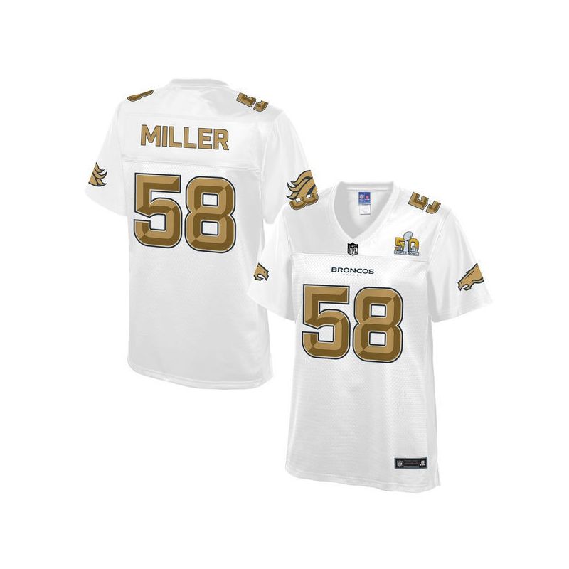 Cheap Von Miller Broncos Women Jersey From China White Super Bowl 50 Fashion #58
