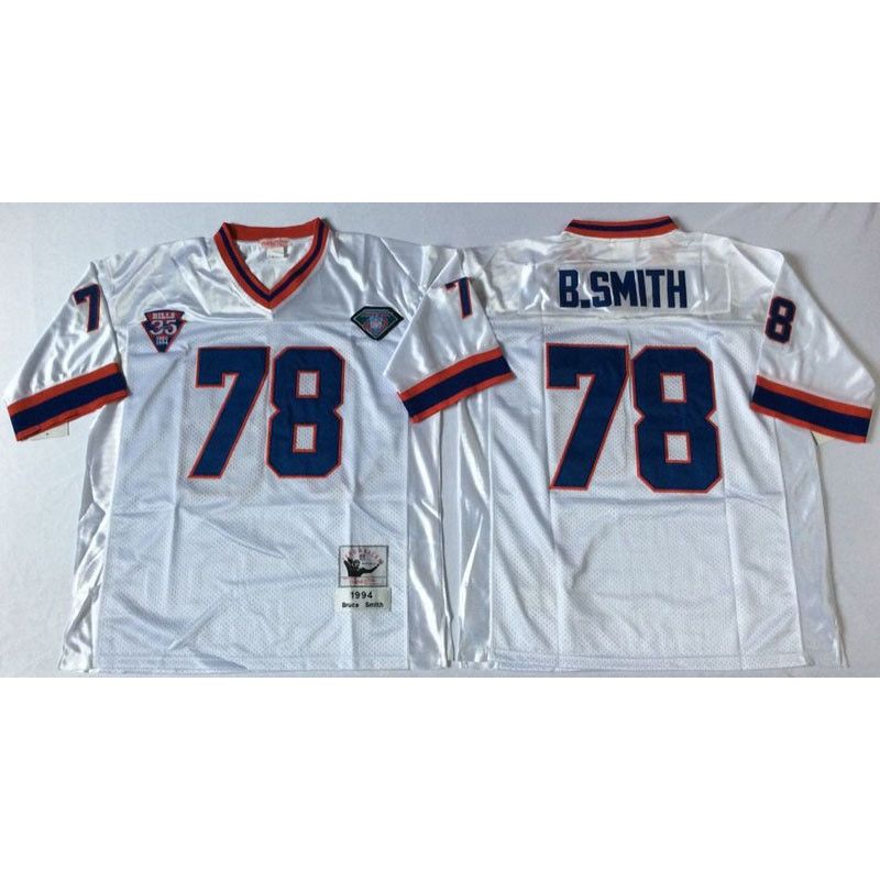 Cheap Bruce Smith Bills Jersey From China White throwback #78