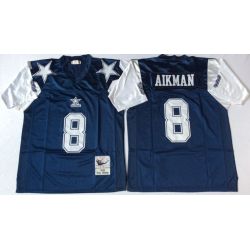 Cheap Troy Aikman Cowboys Jersey From China Blue 1992 throwback #8