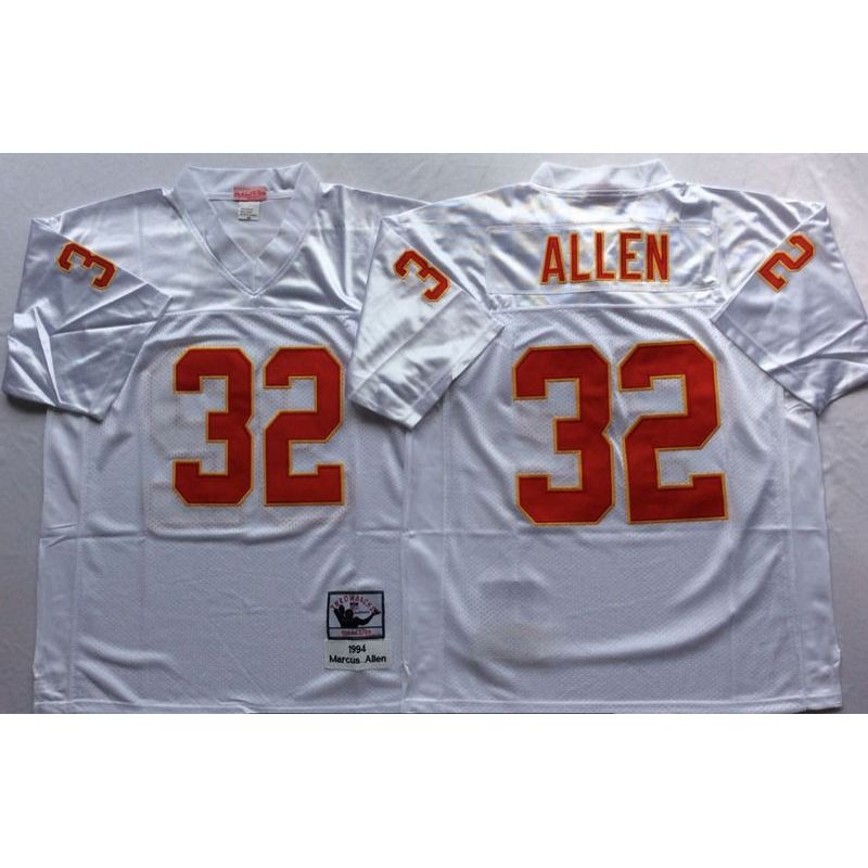 Cheap Marcus Allen Chiefs Jersey From China White 1994 throwback #32