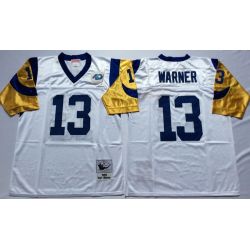 Cheap Kurt Warner Rams Jersey From China White 1999 throwback #13