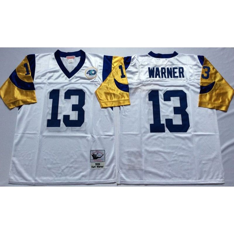 Cheap Kurt Warner Rams Jersey From China White 1999 throwback #13