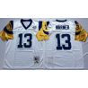 Cheap Kurt Warner Rams Jersey From China White 1999 throwback #13