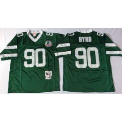 Cheap Dennis Byrd Jets Jersey From China Green 1989 throwback #90