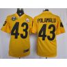 Cheap Troy Polamalu Steelers Jersey #43 Yellow 80 seasons patch China Limited