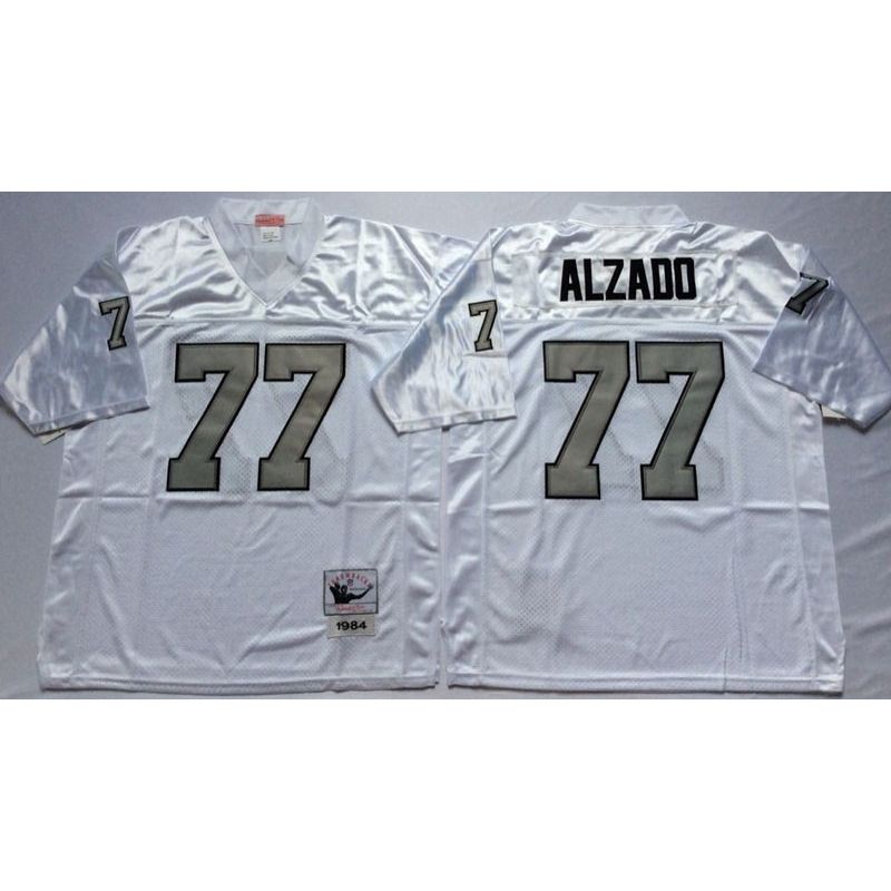 Cheap Lyle Alzado Raiders Jersey From China White 1984 throwback Sliver number #77