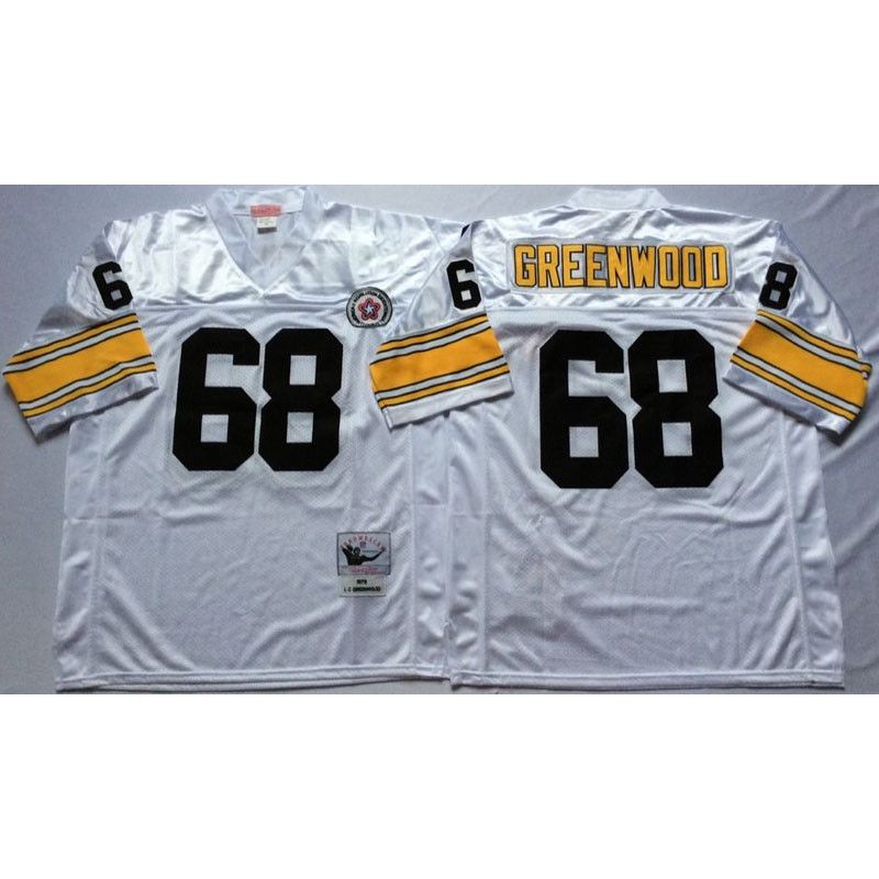 Cheap LC Greenwood Steelers Jersey From China White throwback #68