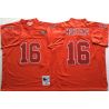 Cheap Joe Montana 49ers Jersey From China Red throwback red lettering #16
