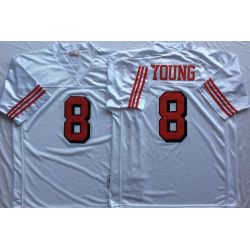 Cheap Steve Young 49ers Jersey From China White 75th throwback #8