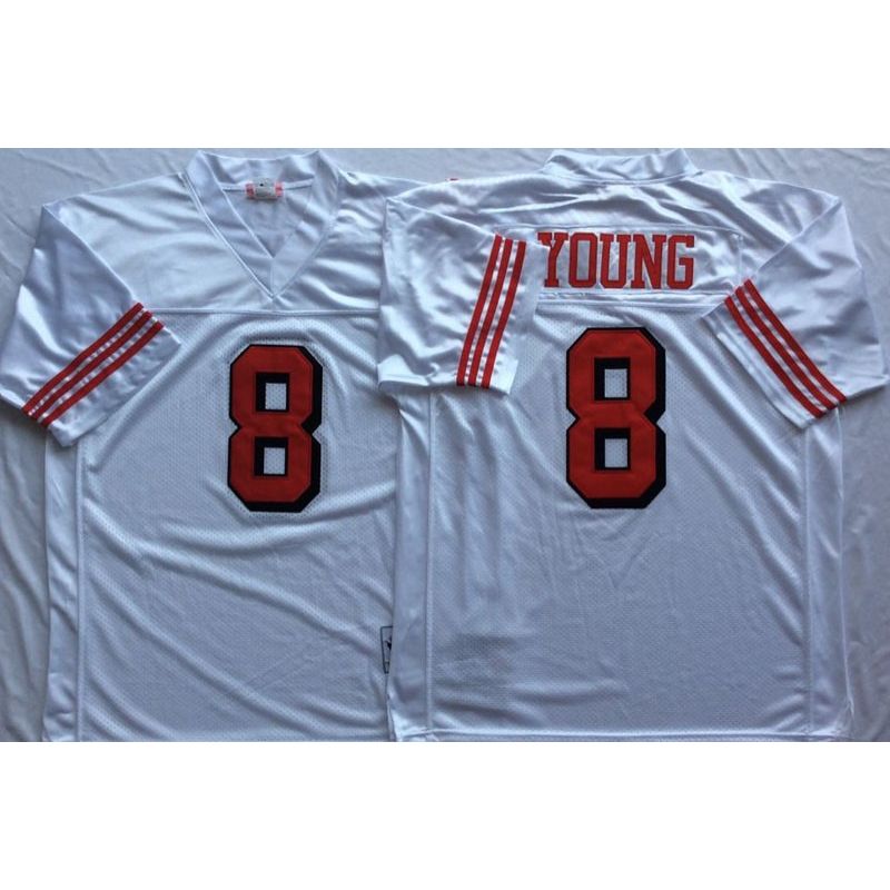 Cheap Steve Young 49ers Jersey From China White 75th throwback #8