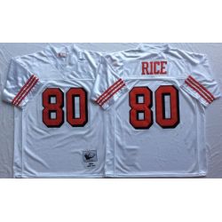 Cheap Jerry Rice 49ers Jersey From China White 75th throwback #80
