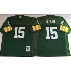 Cheap Bart Starr Packers Jersey From China Green throwback short sleeves #15