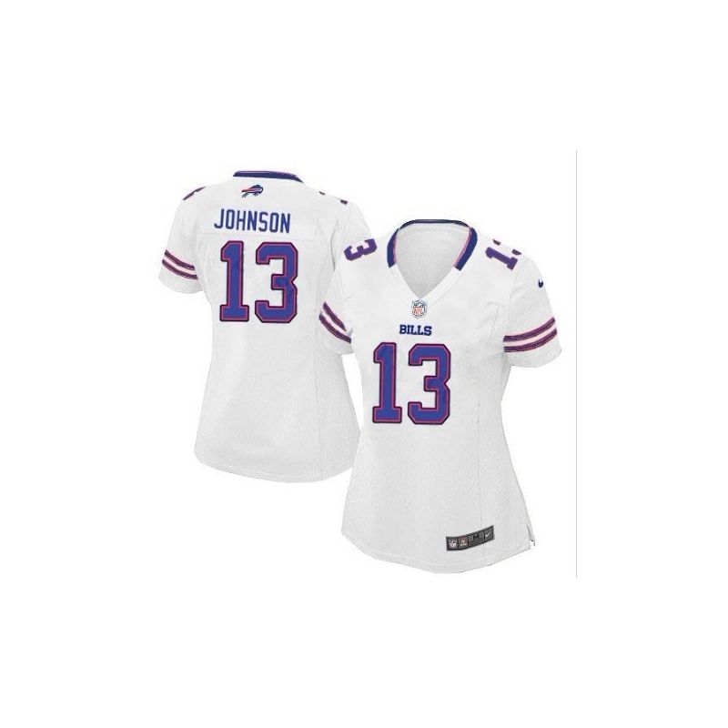 Cheap Steve Johnson Bills Jersey #13 White From China Limited