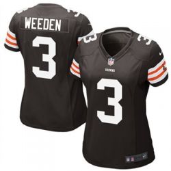 Cheap Brandon Weeden Browns Jersey #3 Brown From China Limited