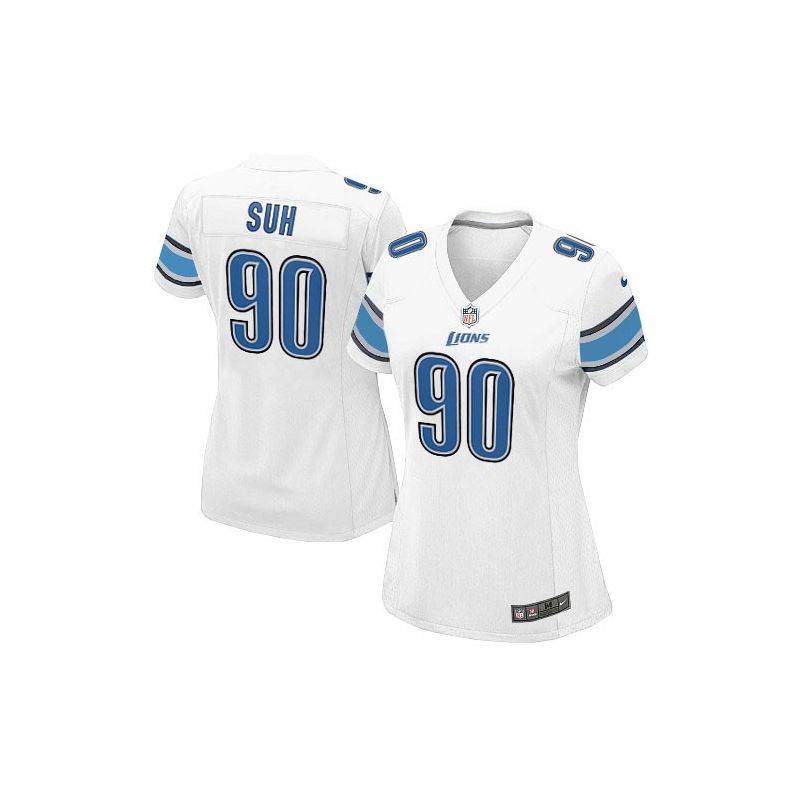 Cheap Ndamukong Suh Lions Jersey #90 White From China Limited