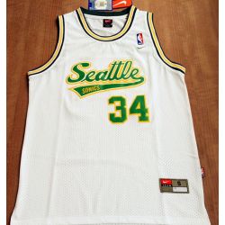 Cheap Ray Allen Supersonics Jersey #34 White throwback From China