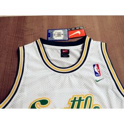 Cheap Ray Allen Supersonics Jersey #34 White throwback From China