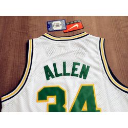 Cheap Ray Allen Supersonics Jersey #34 White throwback From China