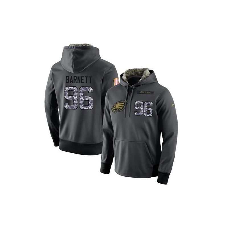 Cheap Derek Barnett Eagles Hoodie From China 2017 draft Salute to Service Anthracite #96