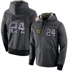 Cheap James Conner Steelers Hoodie From China 2017 draft Salute to Service Anthracite #24
