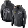 Cheap James Conner Steelers Hoodie From China 2017 draft Salute to Service Anthracite #24