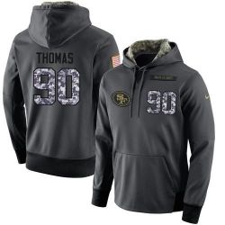 Cheap Solomon Thomas 49ers Hoodie From China 2017 draft Salute to Service Anthracite #90