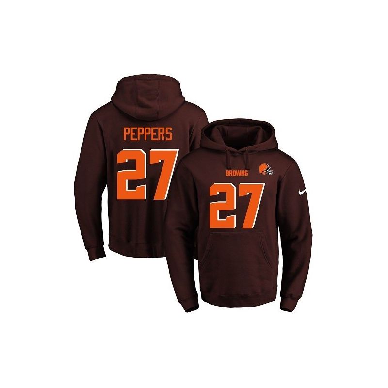 Cheap Jabrill Peppers Browns Hoodie From China 2017 draft Brown #27