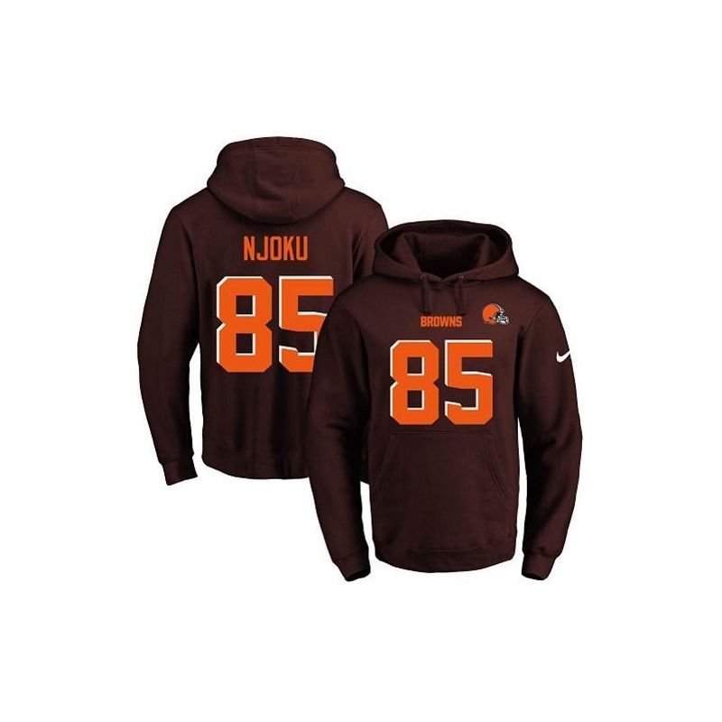 Cheap David Njoku Browns Hoodie From China 2017 draft Brown #85