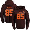 Cheap David Njoku Browns Hoodie From China 2017 draft Brown #85