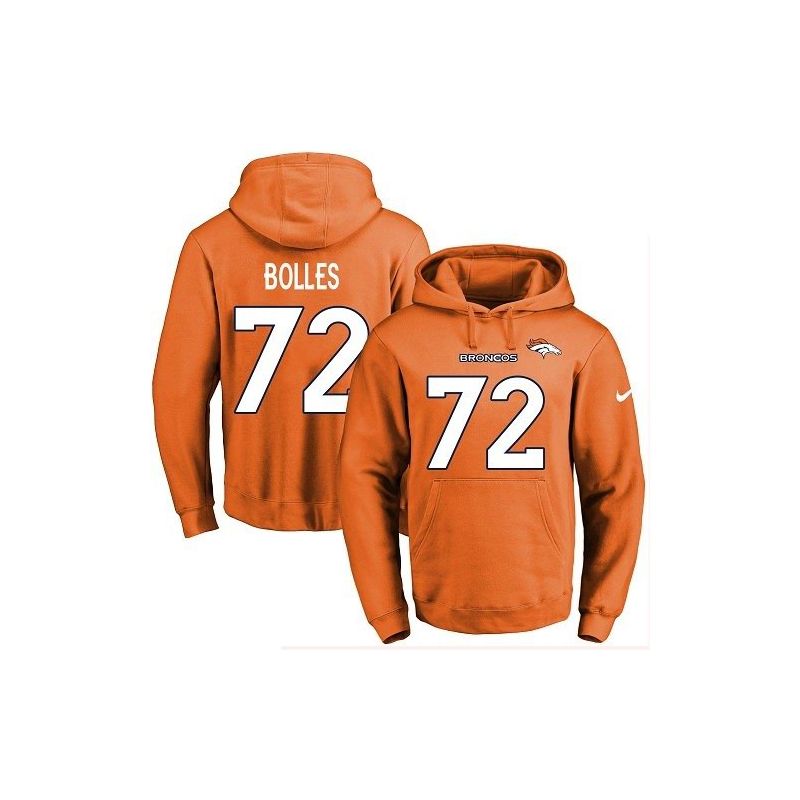 Cheap Garett Bolles Broncos Hoodie From China 2017 draft Orange #72