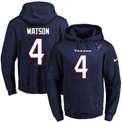 Cheap Deshaun Watson Texans Hoodie From China 2017 draft Navy #4