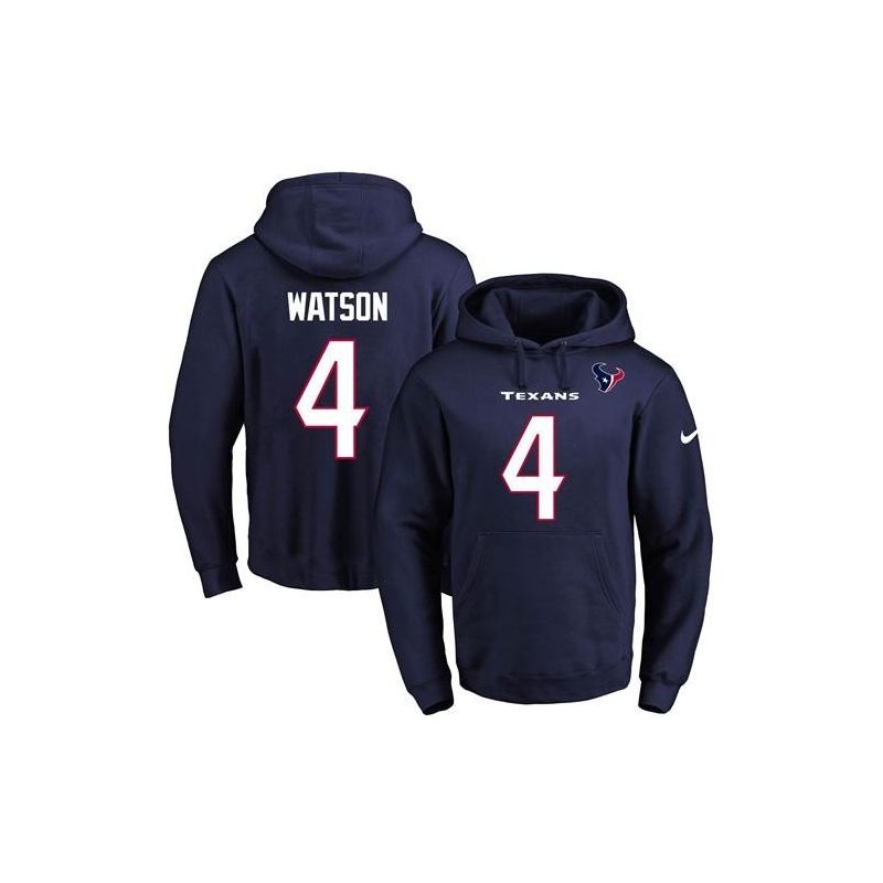 Cheap Deshaun Watson Texans Hoodie From China 2017 draft Navy #4