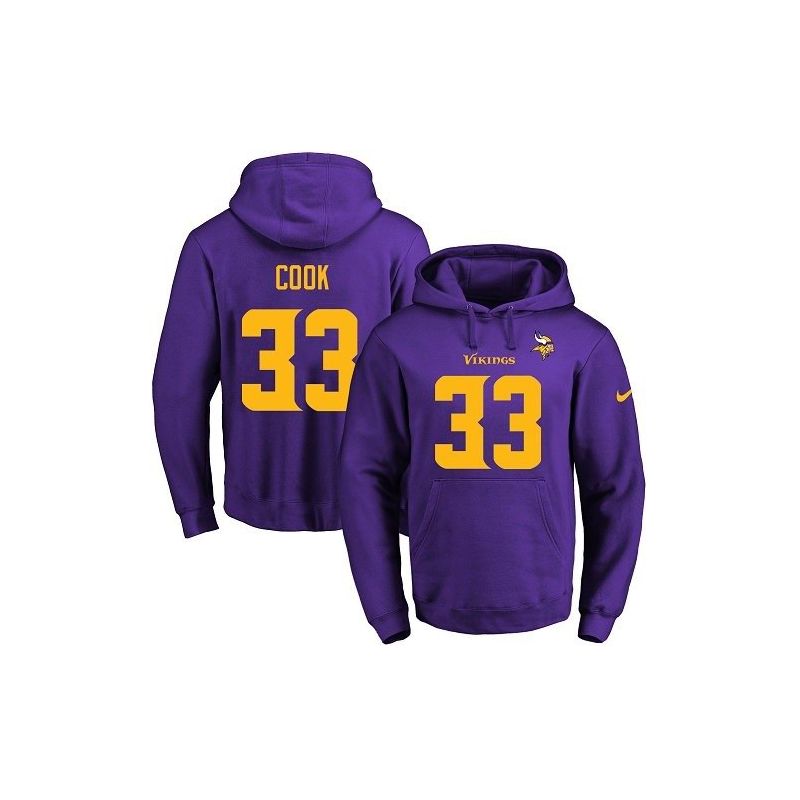 Cheap Dalvin Cook Vikings Hoodie From China 2017 draft Purple #33