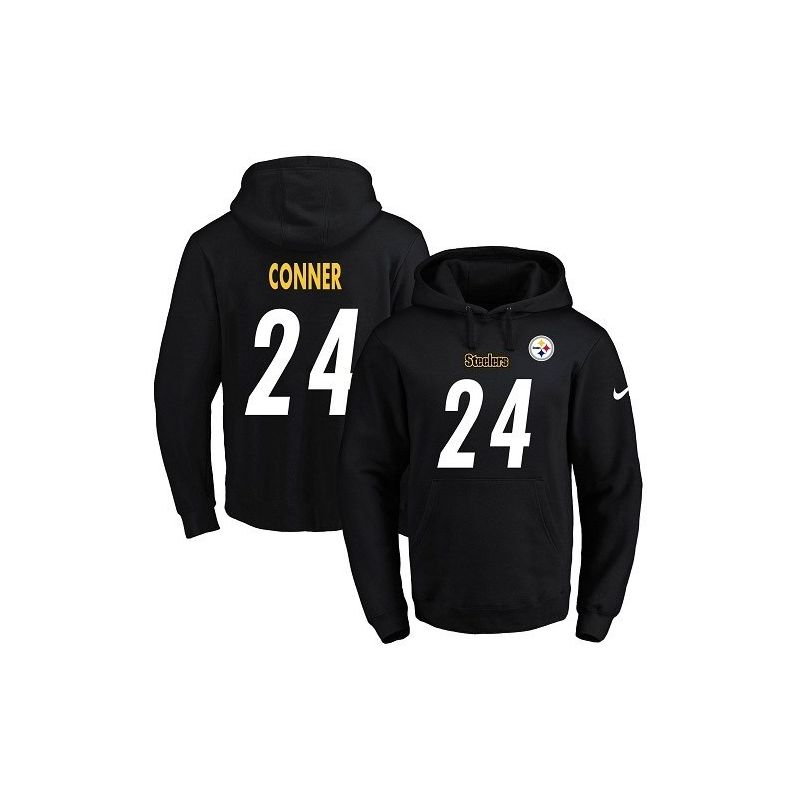Cheap James Conner Steelers Hoodie From China 2017 draft Black #24