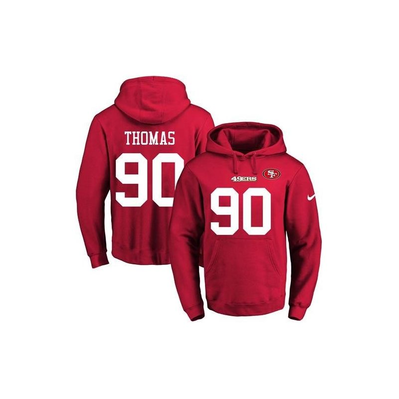 Cheap Solomon Thomas 49ers Hoodie From China 2017 draft Red #90