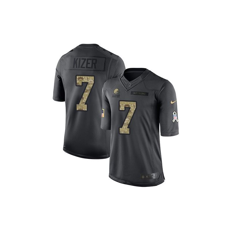 Cheap DeShone Kizer Browns Jersey From China 2017 draft Salute to Service Anthracite #7