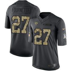 Cheap Leonard Fournette Jaguars Jersey From China 2017 draft Salute to Service Anthracite #27