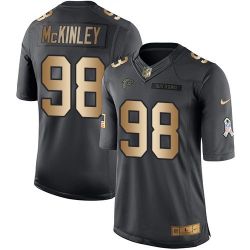 Cheap Takkarist McKinley Falcons Jersey From China 2017 draft Salute to Service Gold #98