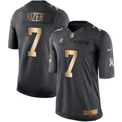 Cheap DeShone Kizer Browns Jersey From China 2017 draft Salute to Service Gold #7