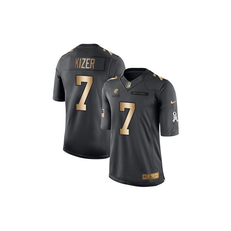 Cheap DeShone Kizer Browns Jersey From China 2017 draft Salute to Service Gold #7