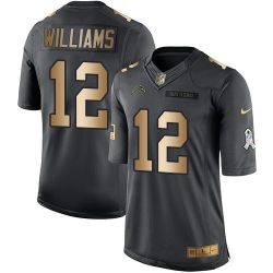 Cheap Mike Williams Chargers Jersey From China 2017 draft Salute to Service Gold #12