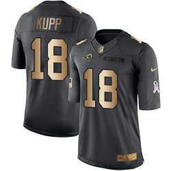 Cheap Cooper Kupp Rams Jersey From China 2017 draft Salute to Service Gold #18