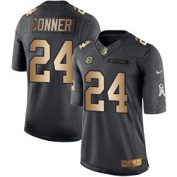 Cheap James Conner Steelers Jersey From China 2017 draft Salute to Service Gold #24