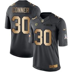 Cheap James Conner Steelers Jersey From China 2017 draft Salute to Service Gold #30