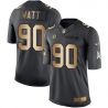 Cheap TJ Watt Steelers Jersey From China 2017 draft Salute to Service Gold #90