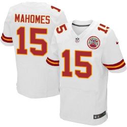 Cheap Patrick Mahomes II Chiefs Jersey From China 2017 draft Elite White #15