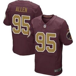 Cheap Jonathan Allen Redskins Jersey From China 2017 draft Elite Burgundy Gold letters #95