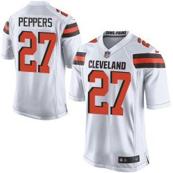 Cheap Jabrill Peppers Browns Jersey From China 2017 draft Game White #27 in Men Women Youth Size