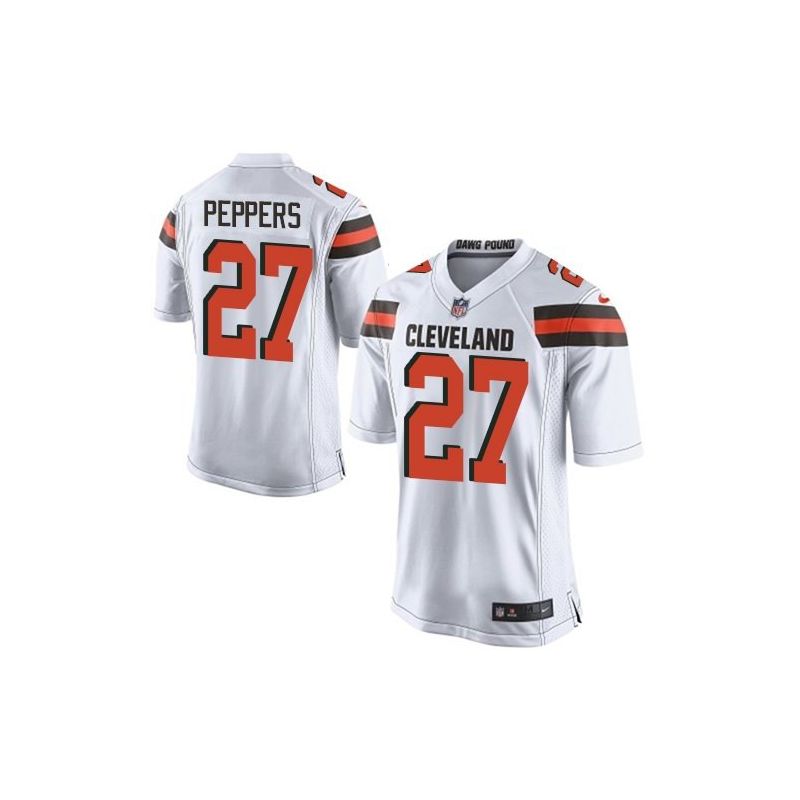 Cheap Jabrill Peppers Browns Jersey From China 2017 draft Game White #27 in Men Women Youth Size