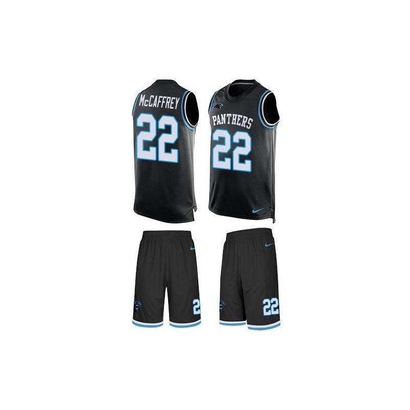 Cheap Christian McCaffrey Panthers Tank Top Suit From China 2017 draft Black #22